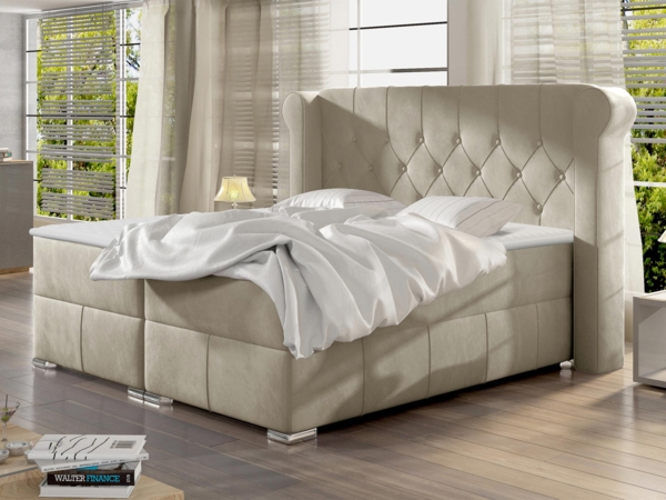 Boxspringbett Massimo, Natur, 180x200 cm Bild 2