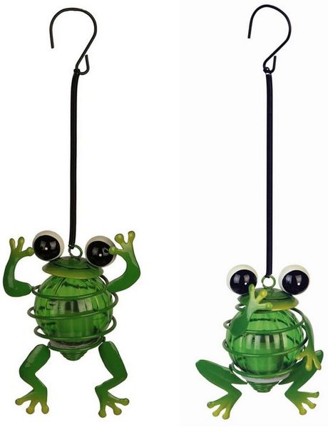 Luxform LED-Hängeleuchte Luxform Solar Frosch Frog Hang Set 2 Frösche LED Hängeleuchte, 2 Frösche im Set