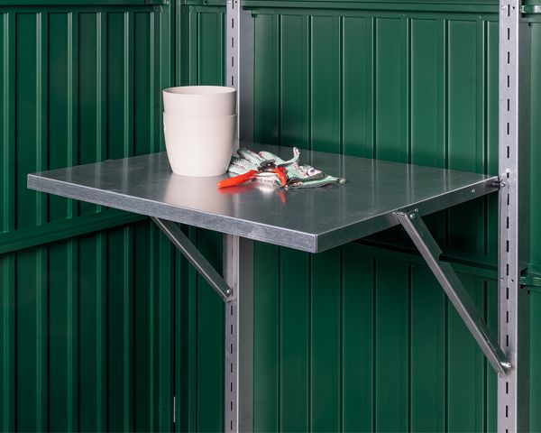 Hörmann Ecostar Klapptischset für EcoStar Gerätehäuser, silber