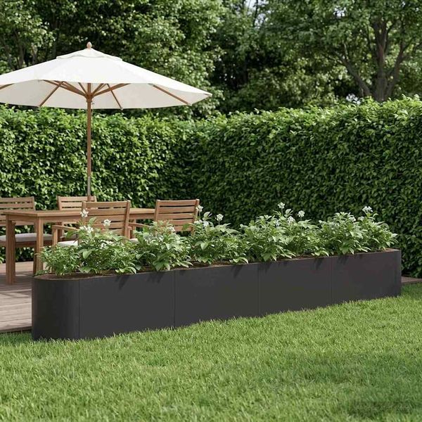 vidaXL Hochbeet im Garten Schwarz 360 x 40 x 40 cm 8011705