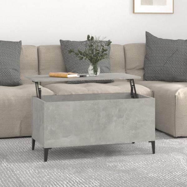 vidaXL Couchtisch Betongrau 90 x 44,5 x 45 cm Holzwerkstoff 819592