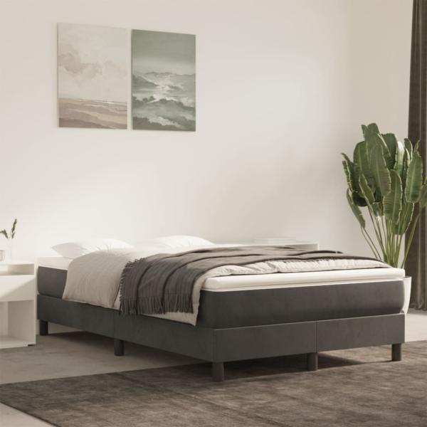 vidaXL Taschenfederkernmatratze Dunkelgrau 140x210x20 cm Samt 4016583