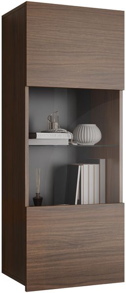 Hängevitrine Calabrini BR05 (Farbe: Nuss Warmia, ohne Beleuchtung)