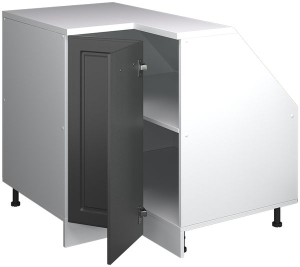 Dachschrägenschrank Eckschrank Rion Anthrazit Landhaus 75.6 x 81.6 cm mit 1 Tür, Schrankkorpus 60 cm Tiefe Vicco Bild 4