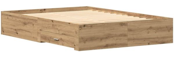 vidaXL Bettrahmen Artisan-Eiche 160 x 200 cm Holzwerkstoff 3333964 Bild 9