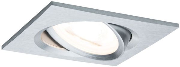 Paulmann No. 93437 LED Einbauleuchte Nova eckig 6,5W GU10 Alu 1er-Set schwenkbar