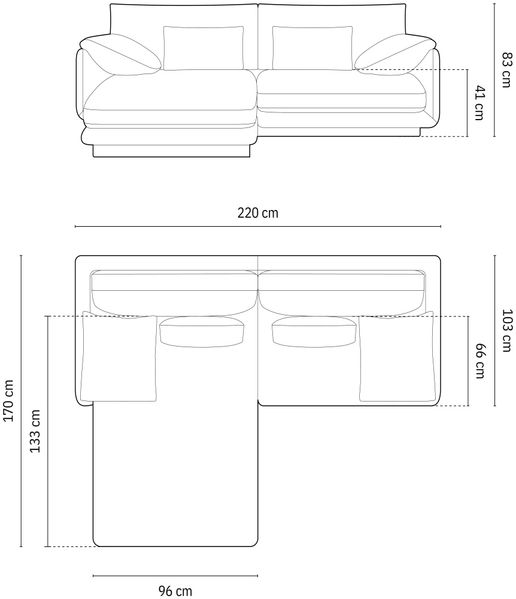 Micadoni Ecksofa Torino 3-Sitzer Links Samt Hellgrau Bild 6