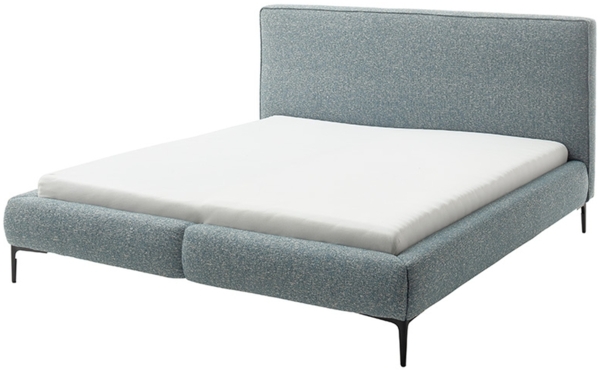 Polsterbett >Valparaiso< Liegefläche 180x200 cm, in Petrol , Stoffbezug - 216x122x235 (BxHxT)