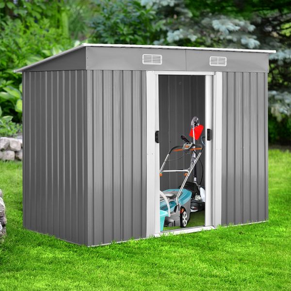 Metall Gerätehaus Gartenhaus Geräteschuppen mit Pultdach