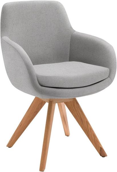 Musterring Esszimmerstuhl Tavia (Set, 2 St), Stativgestell Wildeiche massiv, Drehfunktion optional, diverse Farben