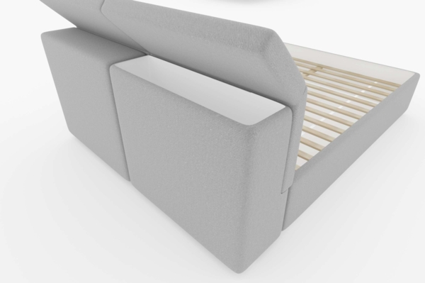 99rooms Danio Polsterbett Rot 140x200 cm Velours KRONOS Bild 5