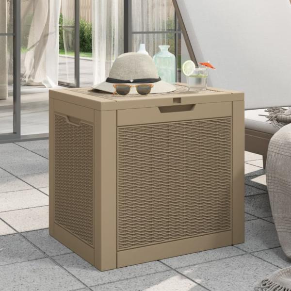 vidaXL Gartenbox Hellbraun 55,5x43x53 cm Polypropylen 364179