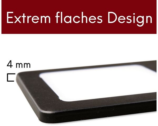 kalb LED Unterbauleuchte schwarz 5W- sehr flache Küchenleuchte mit Touch-Dimmfunktion, 4er Set neutralweiß, neutralweiss Bild 2