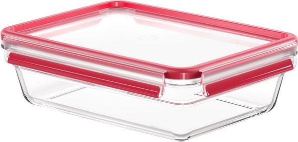 Emsa Frischhaltedose Clip&Close, Made in Germany, 2 Liter, Glas, (2-tlg), backofen-, gefrierfest, mikrowellengeeignet, (2 Dosen m. Deckel)