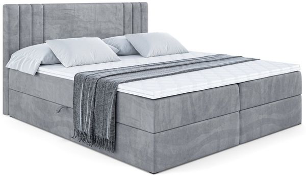 ALTDECOR Boxbett IDRIKO (Multipocket-Matratze H4, H3 Matratze Bonellfederung, Topper, Kopfteil)