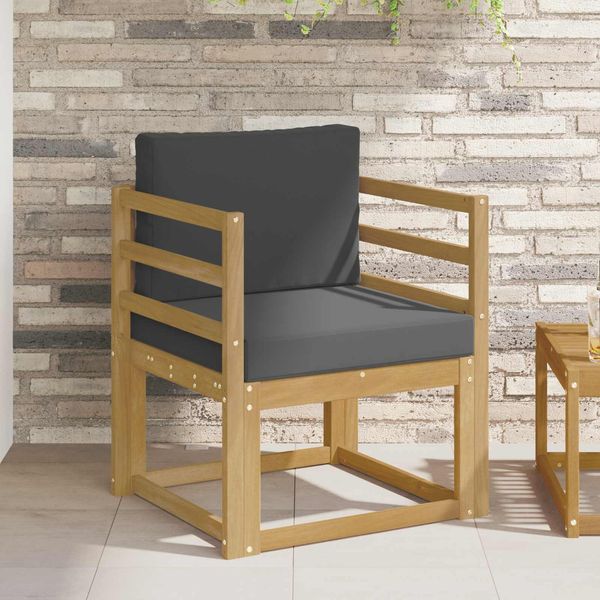 vidaXL 2 Stück Outdoor-Sofagarnitur Polyester Weiß und Anthrazit 3438961