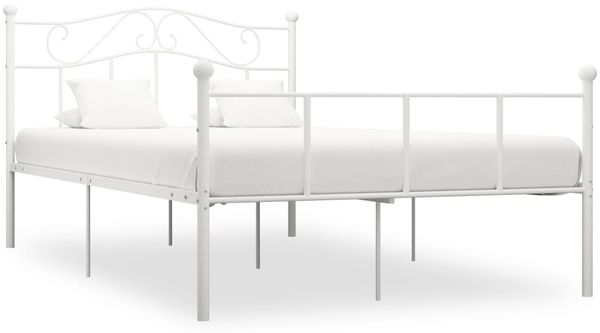 vidaXL Bettgestell Weiß Metall 160×200 cm [284520]