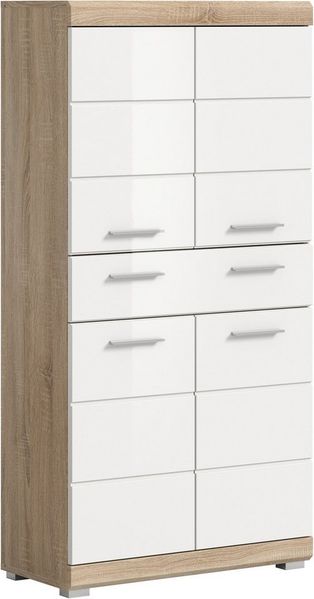 INOSIGN Midischrank Siena, Breite 74cm, 4 Türen, 1 Schubkasten, 4 Fächer, MDF-Front in verschiedenen Farben erhältlich, Badmöbel, Badschrank, Schrank, Bad