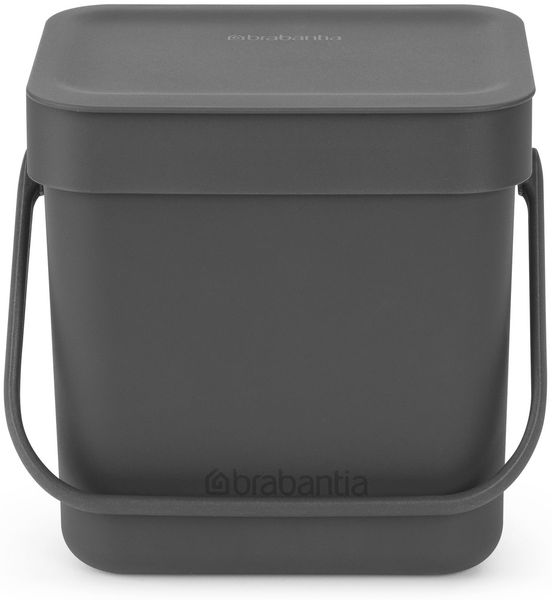 Brabantia 'Sort & Go' Abfallbehälter, Kunststoff, Grey, 3 Liter