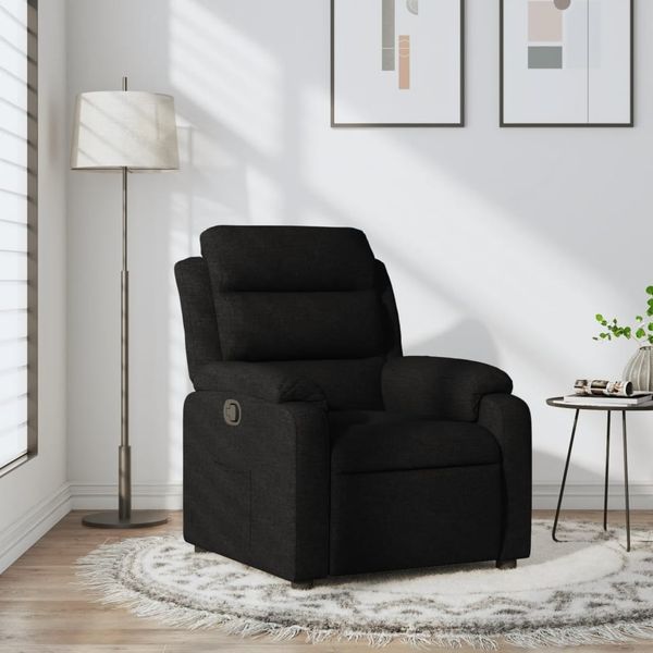 vidaXL Relaxsessel Schwarzer Stoff 3205722