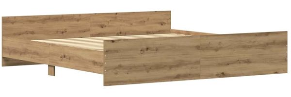 vidaXL Bettrahmen Artisan-Eiche 203 x 203 x 50 cm Holzwerkstoff 3329304 Bild 3
