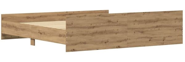 vidaXL Bettrahmen Artisan-Eiche 203 x 203 x 50 cm Holzwerkstoff 3329304 Bild 6