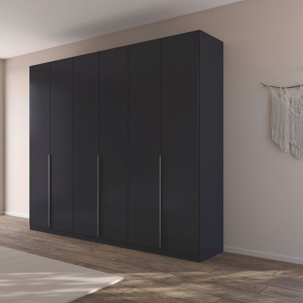 rauch Drehtürenschrank Kleiderschrank Schrank Garderobe AGORDO mit Dekor- oder Hochglanzfront (in zwei Griff-Farben) durchdachte Innenausstattung, in 6 Breiten und 2 Höhen MADE IN GERMANY