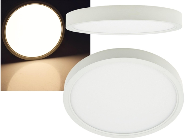 LED Deckenleuchte "Santano 18w"Ø 22,5cm, 18W, 1860lm, 3000K warmweiß