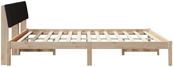 vidaXL Bettgestell Braun und Schwarz 180 x 200 cm Massivholz Kiefer 3394335 Bild 6