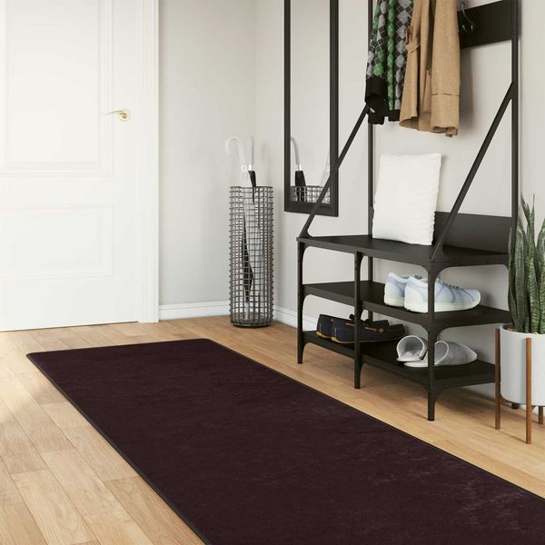 vidaXL Teppichläufer MARSA Anthrazit 80 x 250 cm Polyester und PVC 42023170