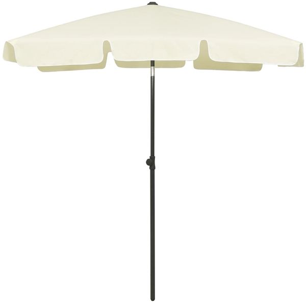 Strandschirm, Sonnenschirm, Gartenschirm Sandgelb 180x120 cm