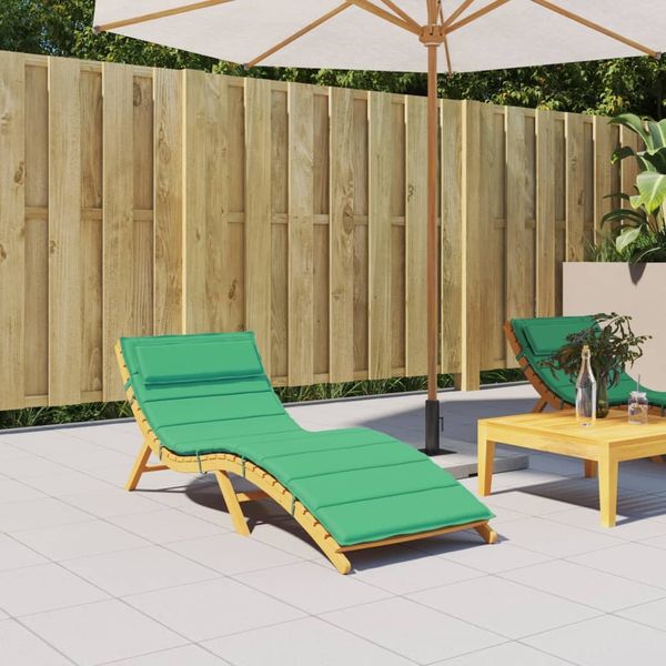 vidaXL Sonnenliegen-Auflage Grün 180x60x4 cm Oxford-Gewebe 361857