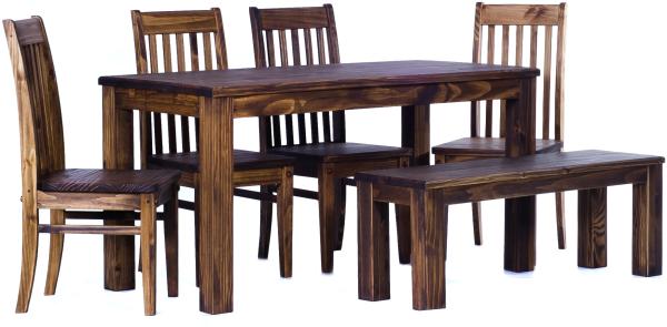 Sitzbank 130 cm Rio Classico Eiche antik Pinie Massivholz Esszimmerbank Küchenbank Holzbank - Größe und Farbe wählbar Brasilmöbel Bild 3