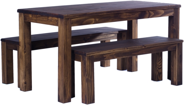 Sitzbank 130 cm Rio Classico Eiche antik Pinie Massivholz Esszimmerbank Küchenbank Holzbank - Größe und Farbe wählbar Brasilmöbel Bild 4