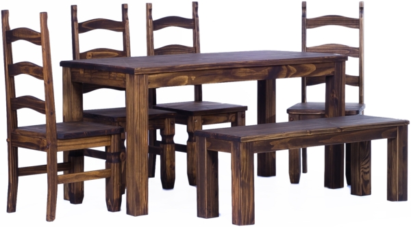 Sitzbank 130 cm Rio Classico Eiche antik Pinie Massivholz Esszimmerbank Küchenbank Holzbank - Größe und Farbe wählbar Brasilmöbel Bild 5