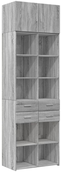 vidaXL Hochschrank Grau Sonoma 70x42,5x225 cm Holzwerkstoff 3281341