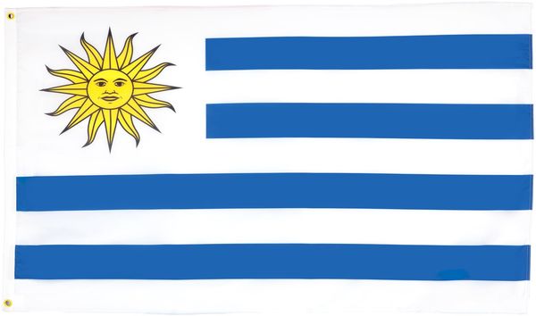 AZ FLAG - Flagge Uruguay - 90x60 cm - Uruguayische Fahne 60x90 Cm Feiner Polyester - Flaggen