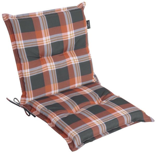 LILENO HOME Polsterauflage Gartenstuhl Niedriglehner Auflage, bequeme Sitzauflage für Gartenmöbel, (1 St, 1er Set), Polsterauflage Karo Rot, Sitzpolster für Klappstühle
