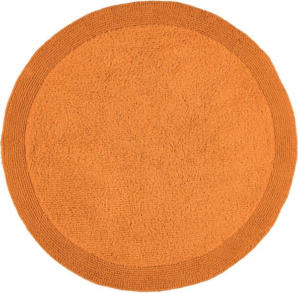 my home Badematte Kapra, Badvorleger, Badezimmer Teppich, Höhe 14 mm, beidseitig nutzbar, fußbodenheizungsgeeignet, strapazierfähig, Baumwolle, rund, mit Bordüre, Badteppich, Badematte