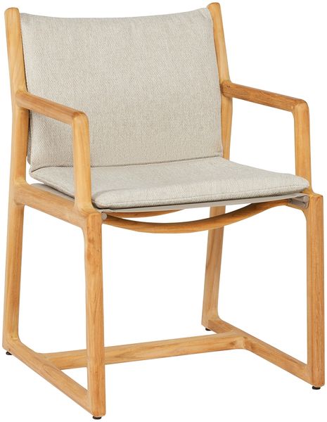 2er Set SUNS TERMOLI Dining Gartenstuhl Teak/Batyline