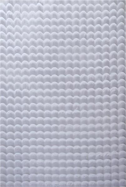 Hochflor Teppich Alessandro Läufer - 80x150 cm - Silberfarbe