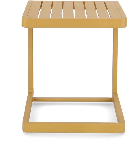 Beistelltisch Konnor aus Aluminium, Senf Bild 2