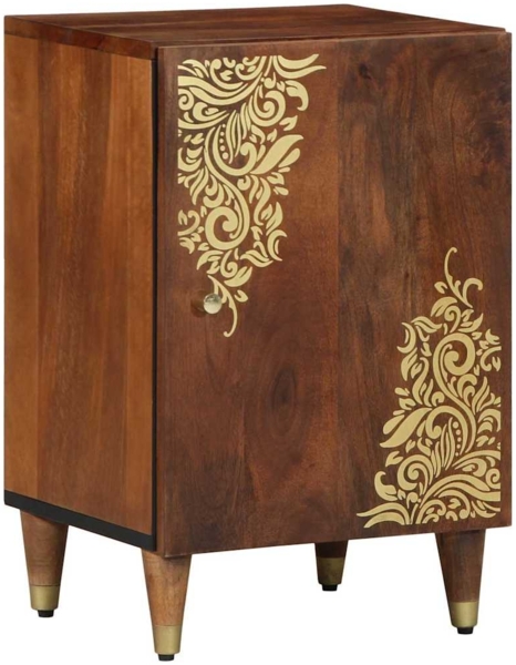 vidaXL Badezimmerschrank Honigbraun 38 x 33 x 58 cm Massivholz Mango 4018757