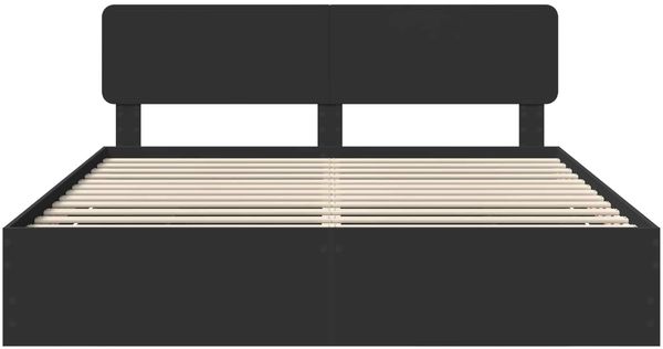 vidaXL Bettrahmen mit Schubladen Schwarz 200 x 200 cm Holzwerkstoff 3412151 Bild 8