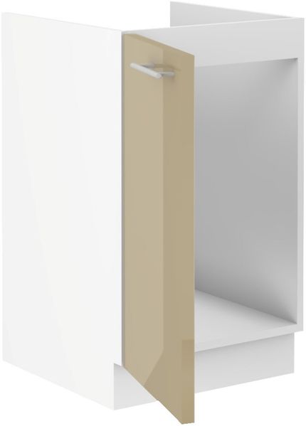 Spülenschrank 50 Lara Cappuccino Hochglanz + Weiß matt Küchenzeile Küchenblock Bild 2
