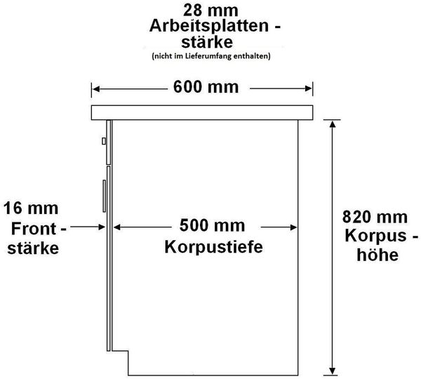 Spülenschrank 50 Lara Cappuccino Hochglanz + Weiß matt Küchenzeile Küchenblock Bild 3