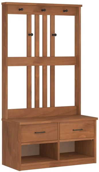 vidaXL Garderobenständer SANDNES 87x40x159,5cm Massivholz Kiefer 4010490