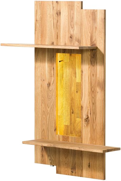 Wandregal Wildeiche 80x28x110 natur geölt WIEN #236