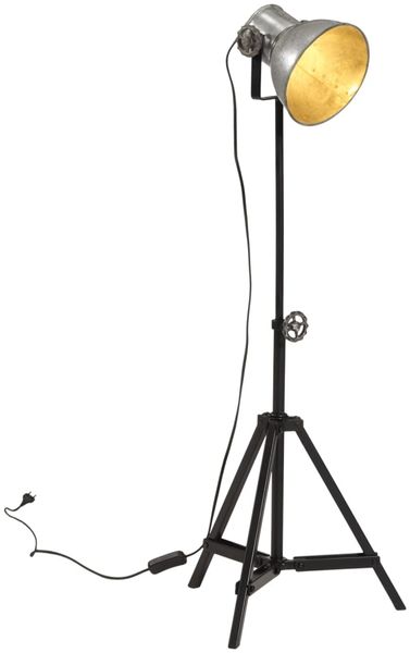 vidaXL Stehleuchte 25 W Vintage-Silber 35x35x65/95 cm E27 371869