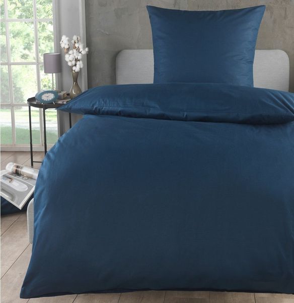 Malika Bettwäsche 155x220 + 80x80 cm atmungsaktiver Baummwoll Renforce Bettbezug, Renforce Baumwolle, 2 teilig, Für Allergiker geeignet, pflegeleicht, angenehm weicher Stoff